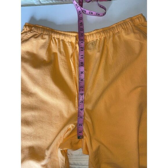 Jane Ashley Pull-On Pants Crop Capri Orange Drawstring Embellished Embroidery 2X - Picture 11 of 16